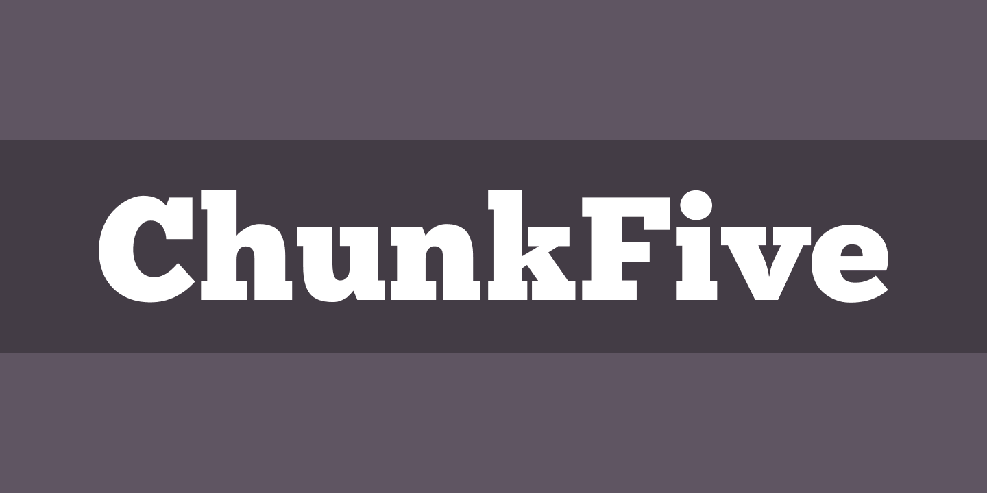 Przykład czcionki ChunkFive